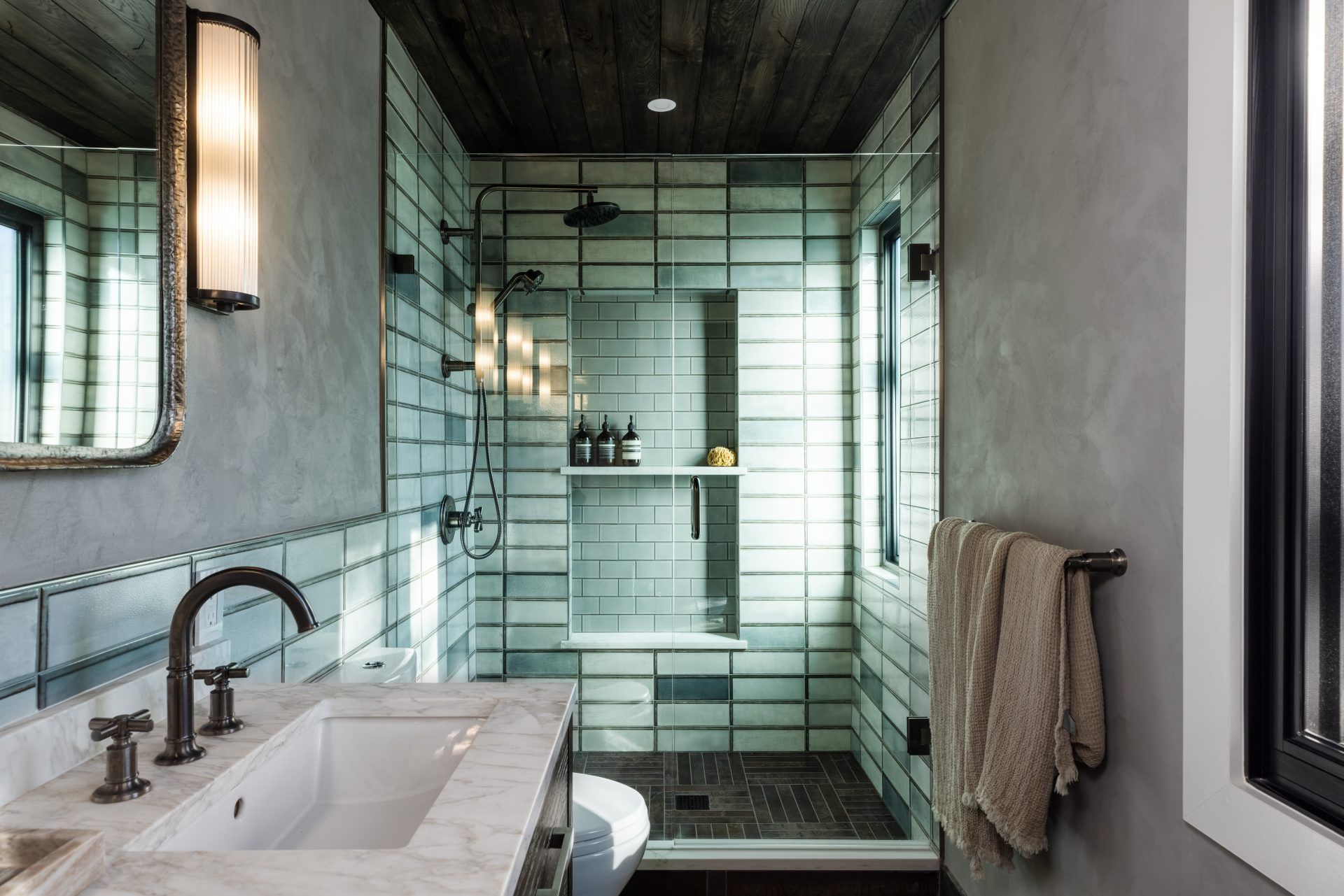 Finished bathroom remodel — representative of BaHa Construction bathroom work