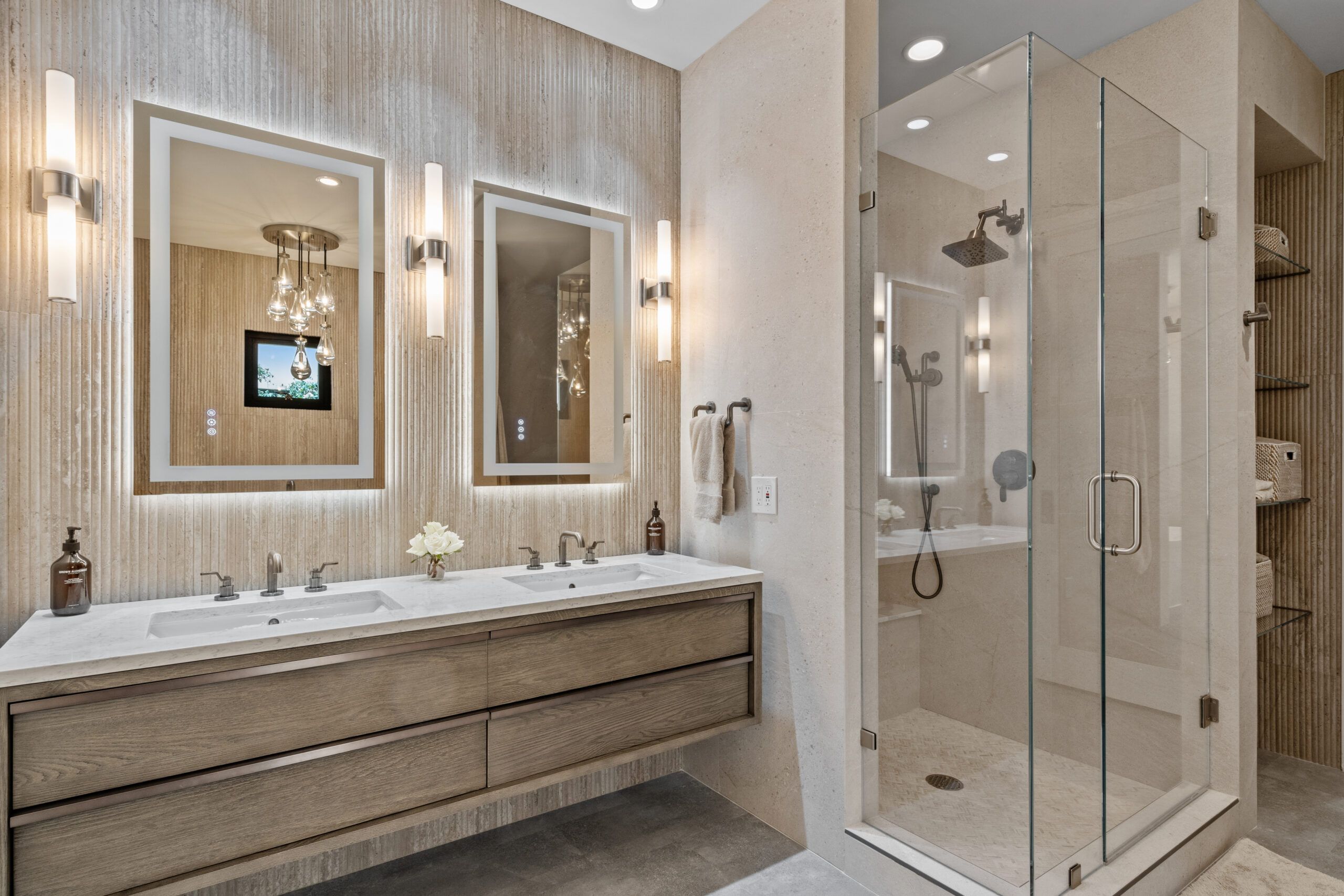 Finished luxury bathroom remodel — representative of BaHa Construction's finish work